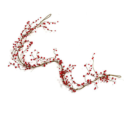 Lichterkette 20-flammig Beeren in Rot