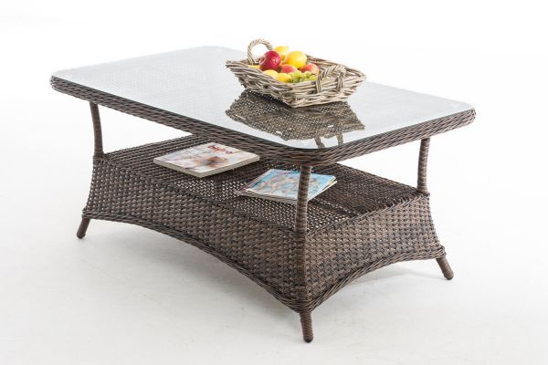 Glastisch Pandora 130 x 80, braun-meliert