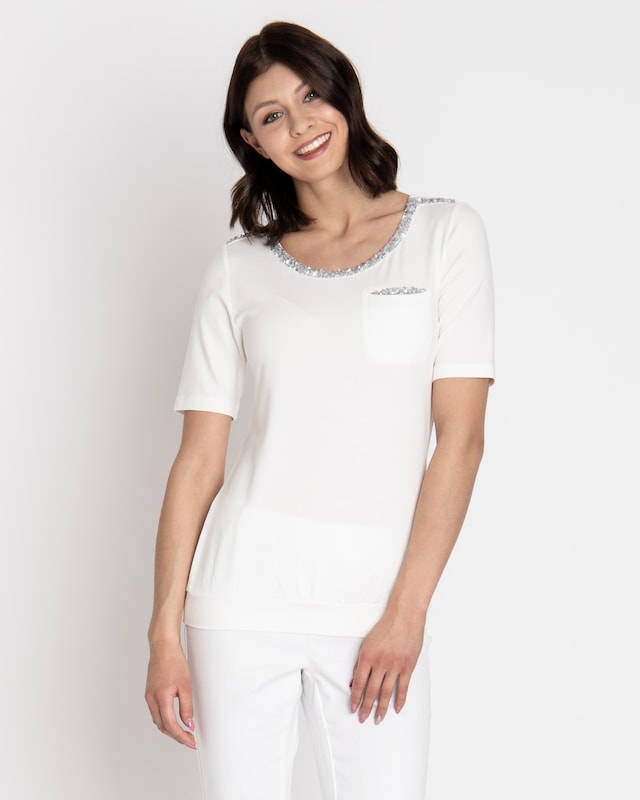 Shirt mit Paillettenverzierung