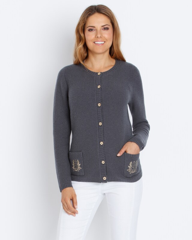 Strickjacke mit Logo-Details