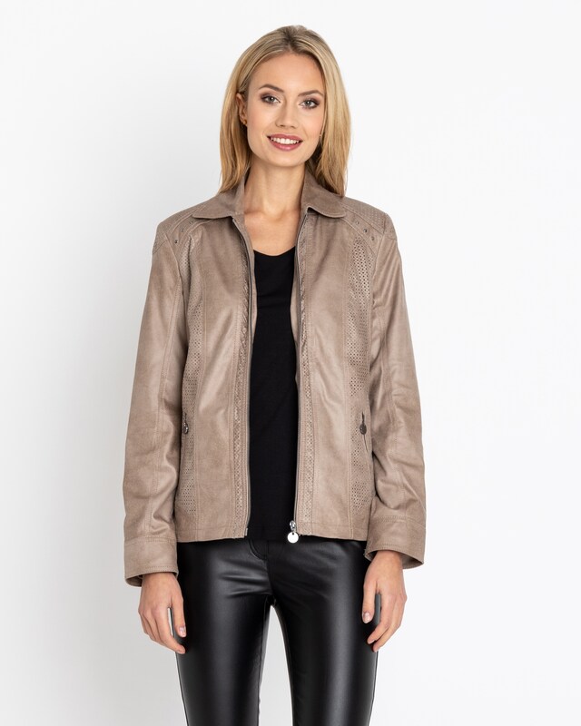 Jacke mit Lochmuster
