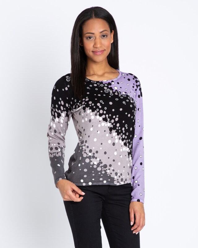 Pullover Tupfen-Schärpen-Print