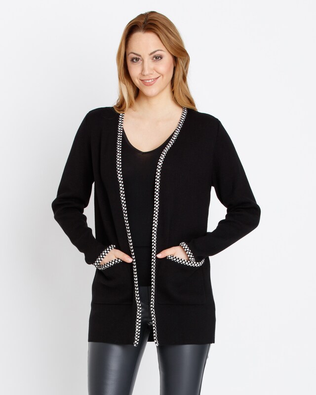 Cardigan mit Zierstich
