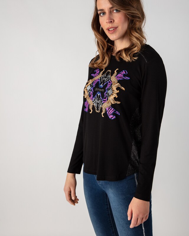 The Glam Club Shirt mit Leoprint Hot Fix Sports